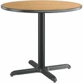 Lancaster Table & Seating LT 36 Round Reversible Walnut/Oak Standard Height Table Kit - 30'' Plate 349W36RS303S